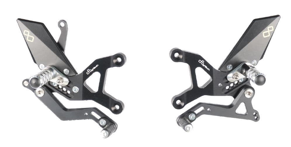 Lightech 2005 - 2021 Kawasaki Ninja ZX-6R Standard Shift Rearsets & Folding Foot Pegs