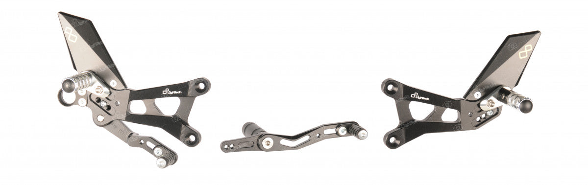 Lightech 2008 - 2016 Yamaha YZF-R6 Standard And Reverse Shift Rearsets & Folding Foot Pegs