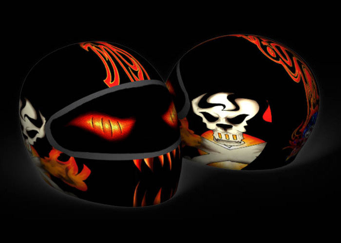Skullskins Fire Crossbones Full Face Motorcycle Helmet Cover
