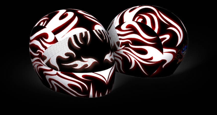 Skullskins Ghost Flames Full Face Motorcycle Helmet Cover