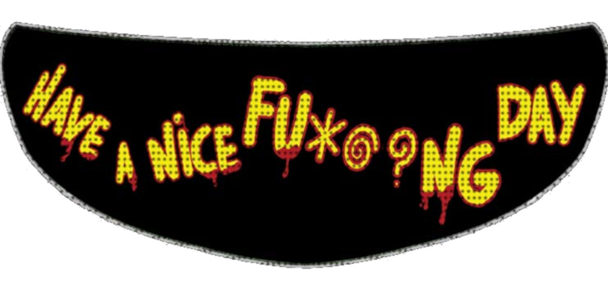 Skullskins Have A Nice Fing Day Motorcycle Helmet Shield Sticker