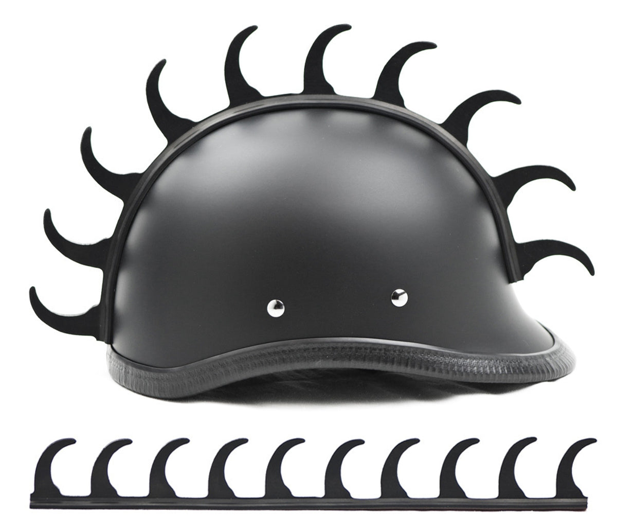 Stick On Rubber Motorcycle Helmet Mohawk (6 Styles)