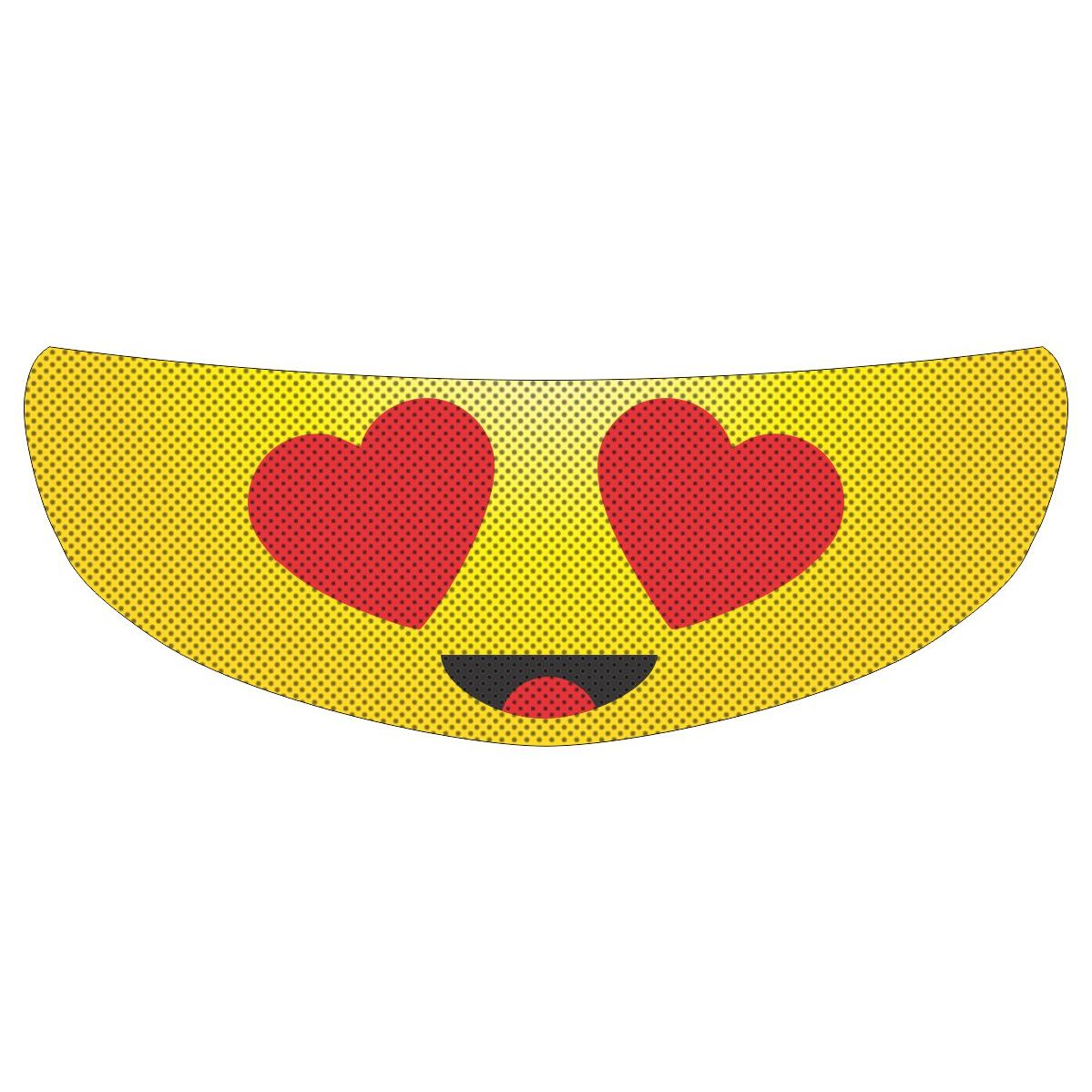 Emoji Heart Eyes Motorcycle Helmet Visor Sticker