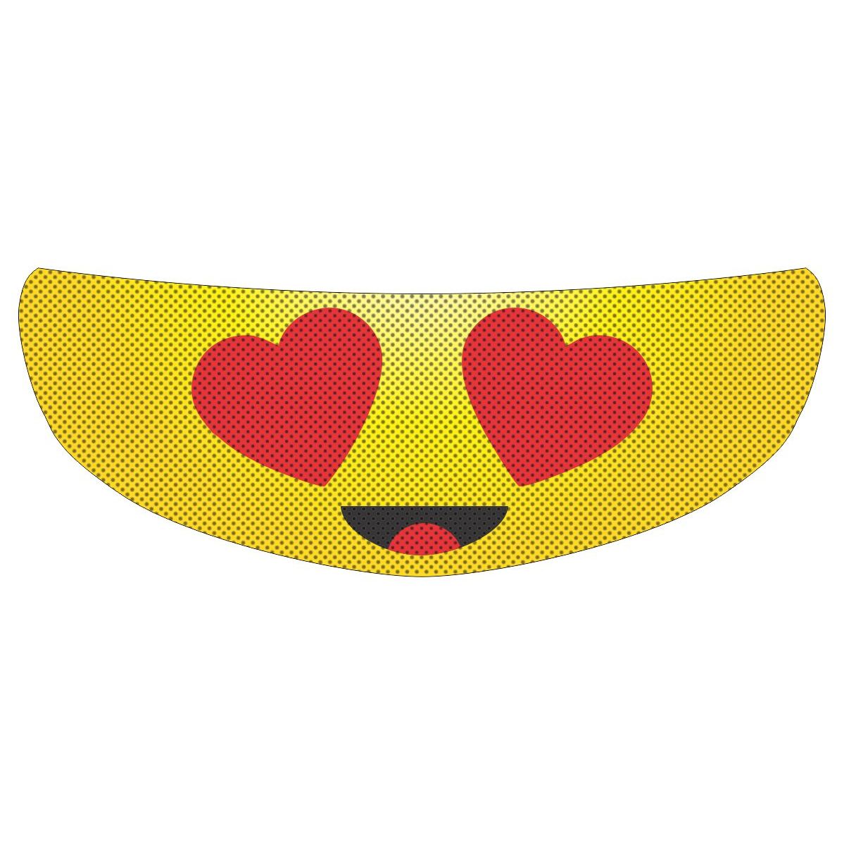 Emoji Heart Eyes Motorcycle Helmet Shield Sticker