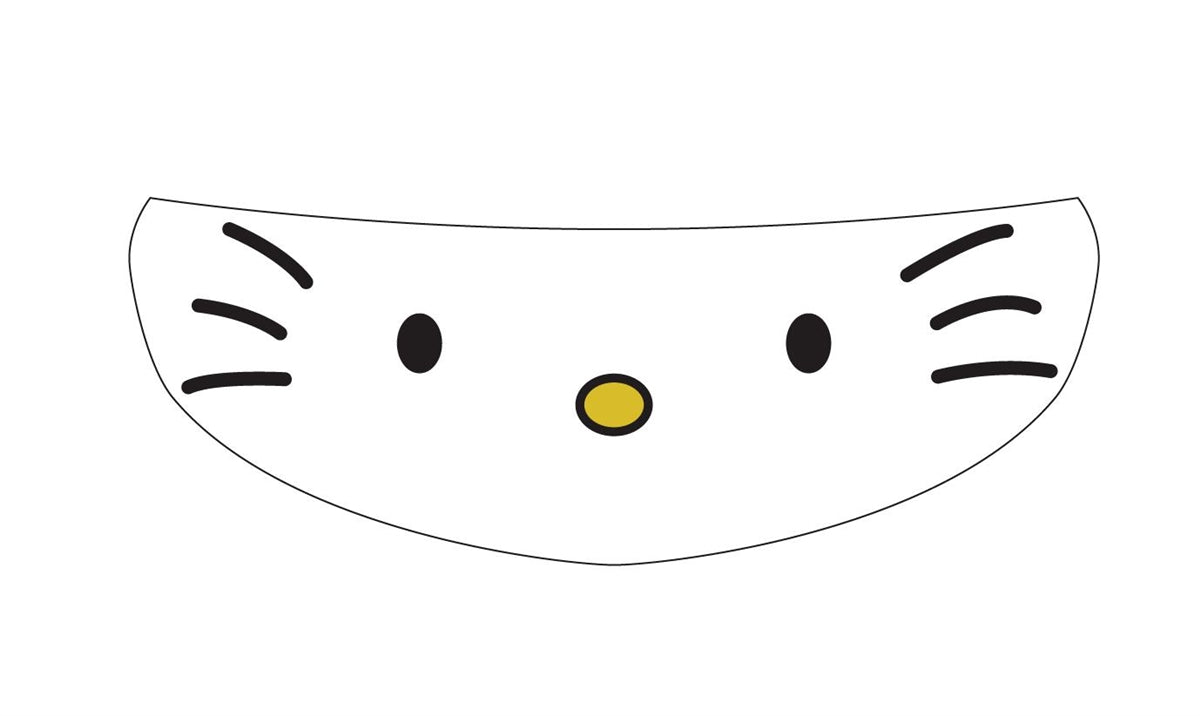 black hello kitty motorcycle helmet Skullskins Hello Kitty Whiskers Motorcycle Helmet Shield Sticker