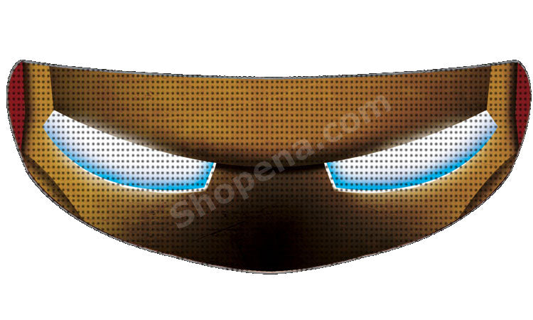 Skullskins Iron Head Motorcycle Helmet Shield Sticker