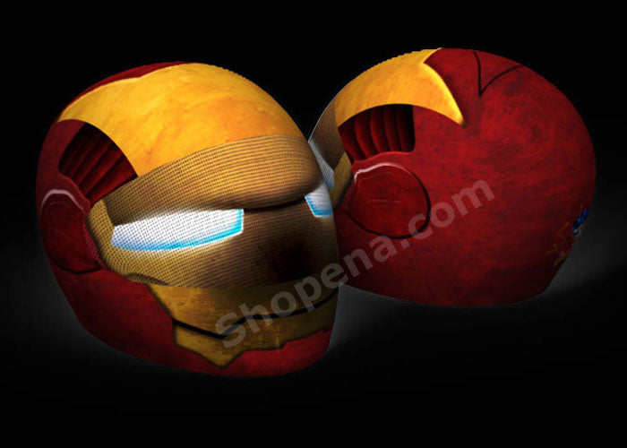 helmet motorcycle iron man Skullskins Iron Man Full Face Motorcycle Helmet Cover