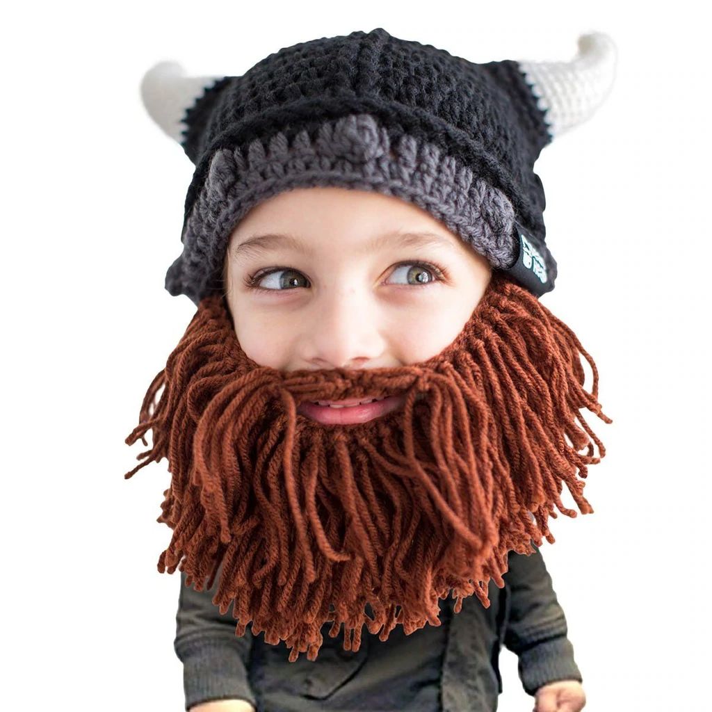 Beard Head Kid Viking Bearded Face Mask & Hat (2 Colors)