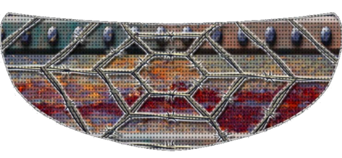 Skullskins Metal Web Motorcycle Helmet Shield Sticker