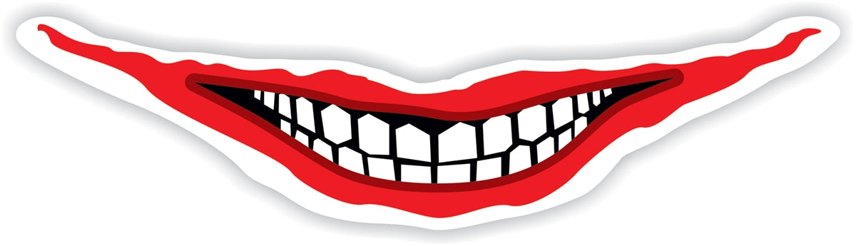 Joker Motorcycle Helmet Mouth Decal