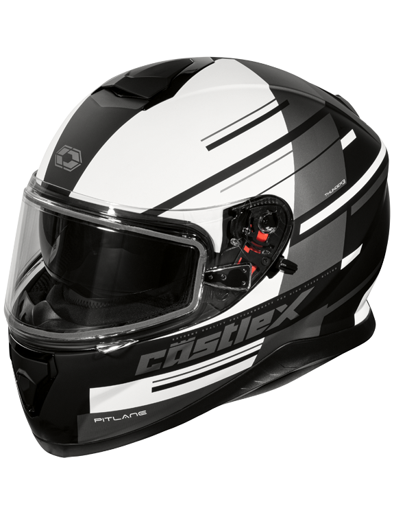 Castle-X Thunder 3 Pitlane Full Face Electric Snowmobile helmet