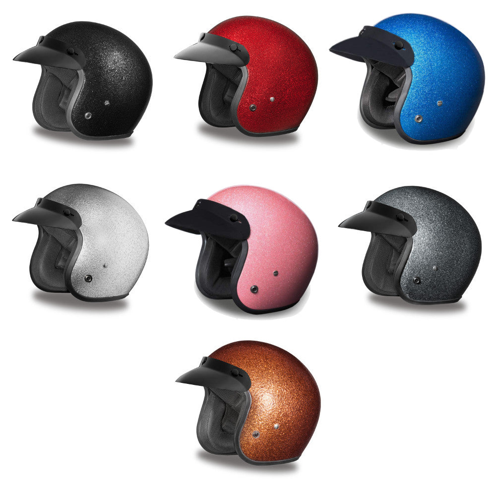 flake motorcycle helmet Daytona Cruiser Metal Flake Helmet, Red / S