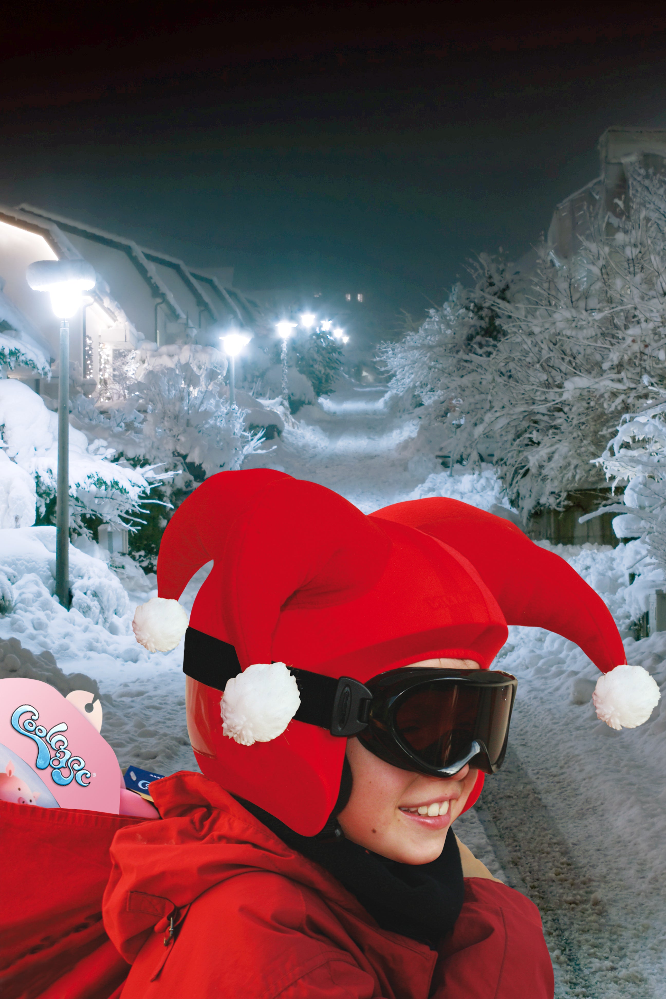 Coolcasc Santa Claus Helmet Cover