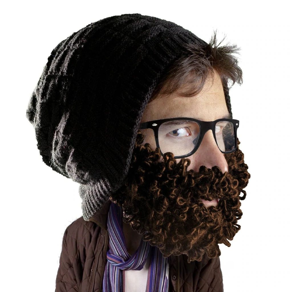 Beard Head Curly Atticus Bearded Face Mask & Hat (2 Colors)