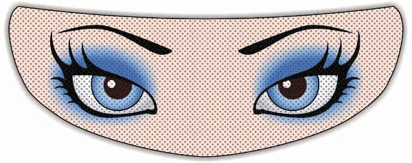 Lady Blue Eyes Motorcycle Helmet Visor Sticker