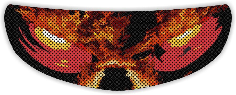 Flame Eyes Motorcycle Helmet Shield Sticker