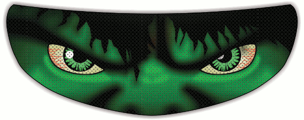 Hulk Motorcycle Helmet Visor Sticker