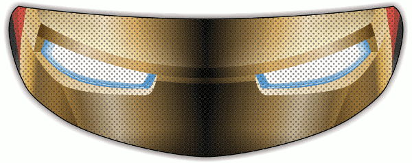 Ironman Motorcycle Helmet Visor Sticker