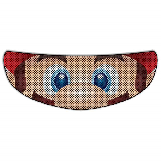 Super Mario Motorcycle Helmet Visor Sticker