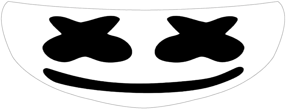 Marshmello Motorcycle Helmet Shield Sticker