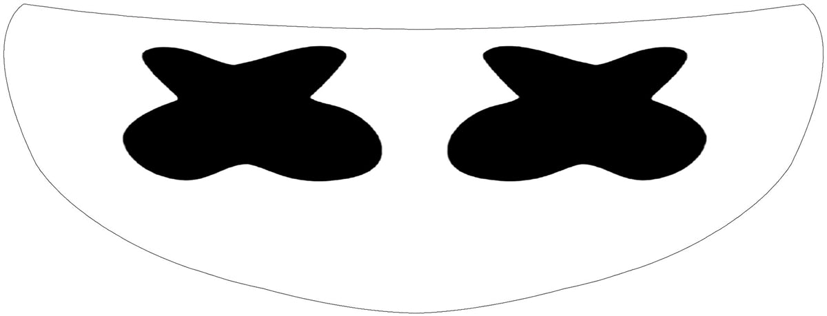 Marshmello Eyes Motorcycle Helmet Visor Sticker