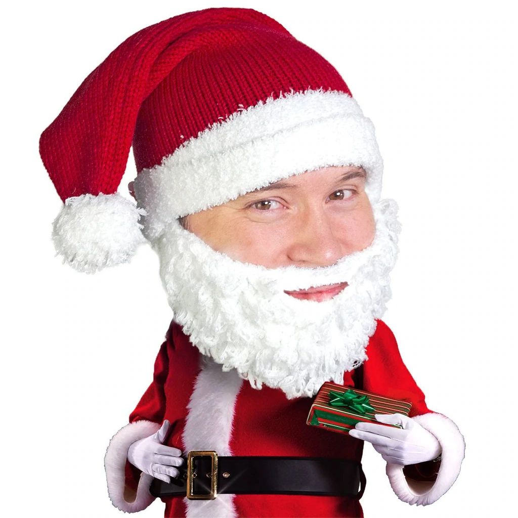 Beard Head Comfy Santa Bearded Face Mask & Hat