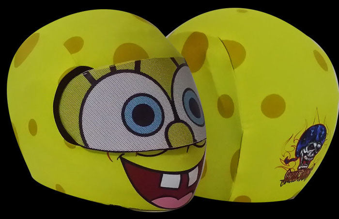 cartoon motorcycle helmet cover Skullskins SpongeBob Full Face Motorcycle Helmet Cover
