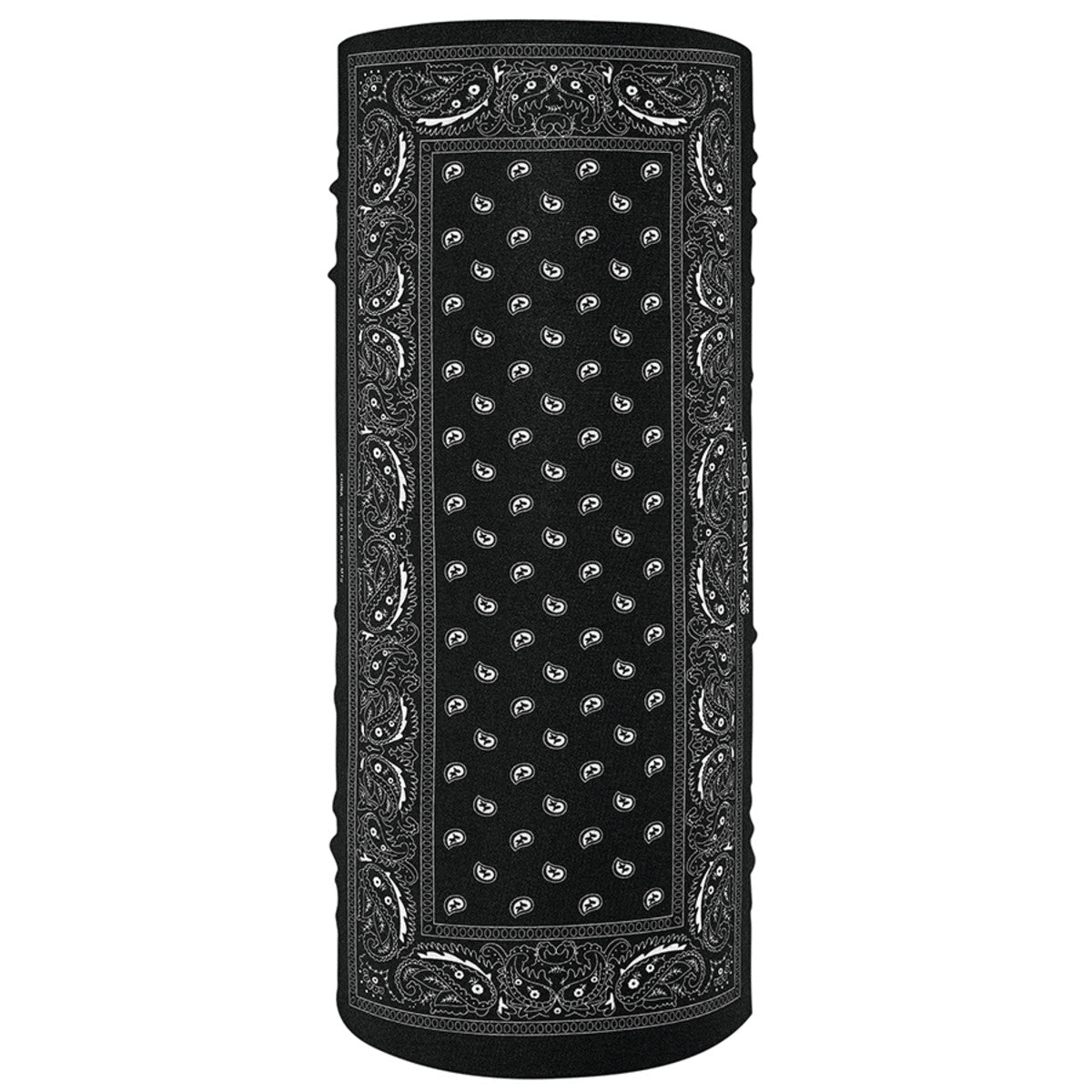 Zanheadgear Polyester Motley Tube® Black Paisley Face Mask