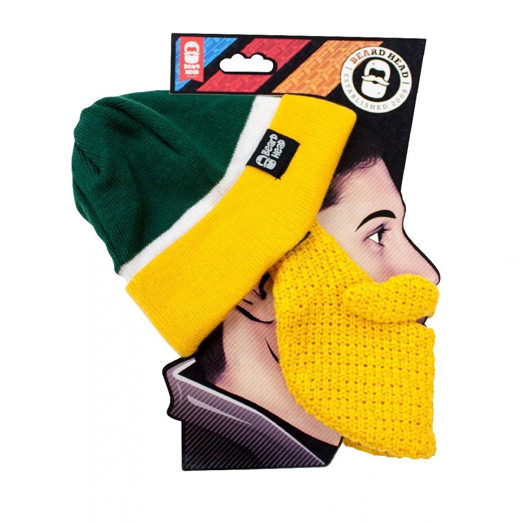 Beard Head Green Bay Packers Colors Classic Bearded Face Mask & Hat