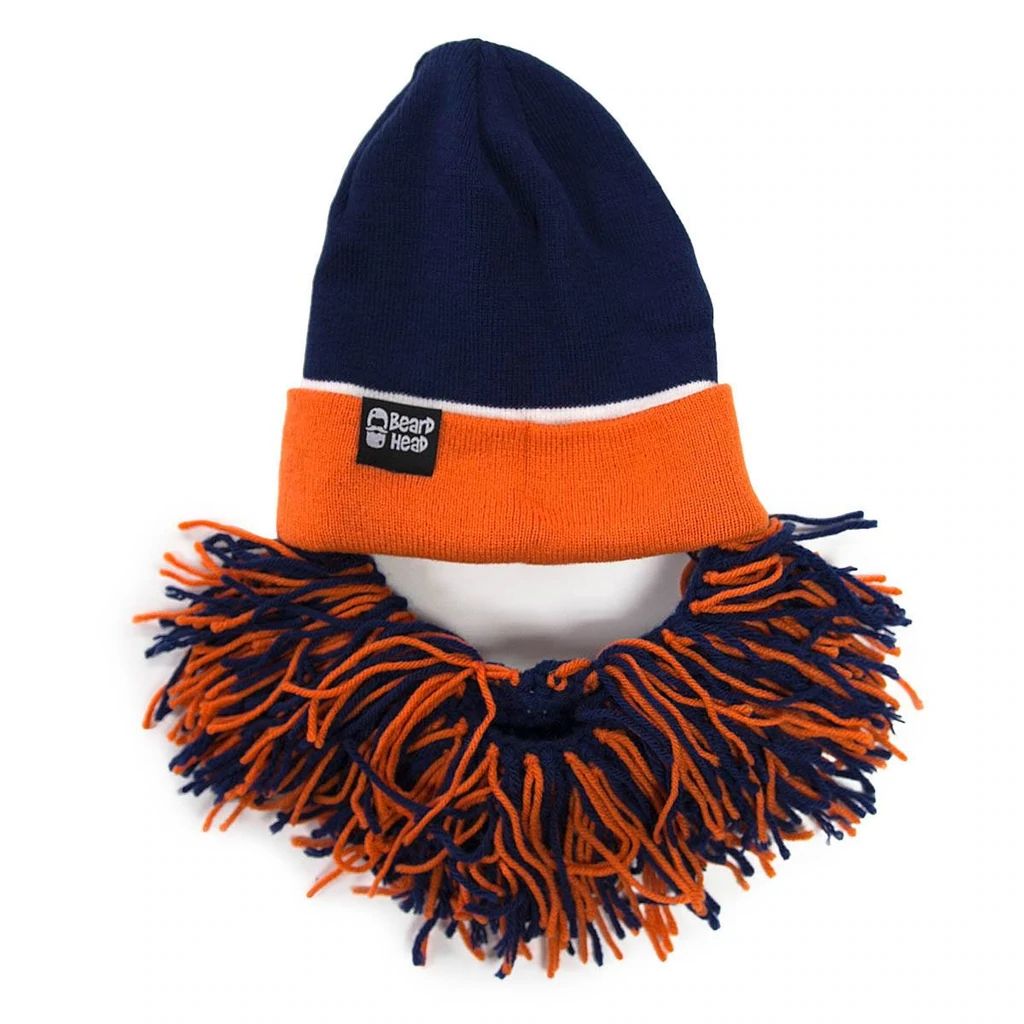 Beard Head Chicago Bears Colors Barbarian Bearded Face Mask & Hat