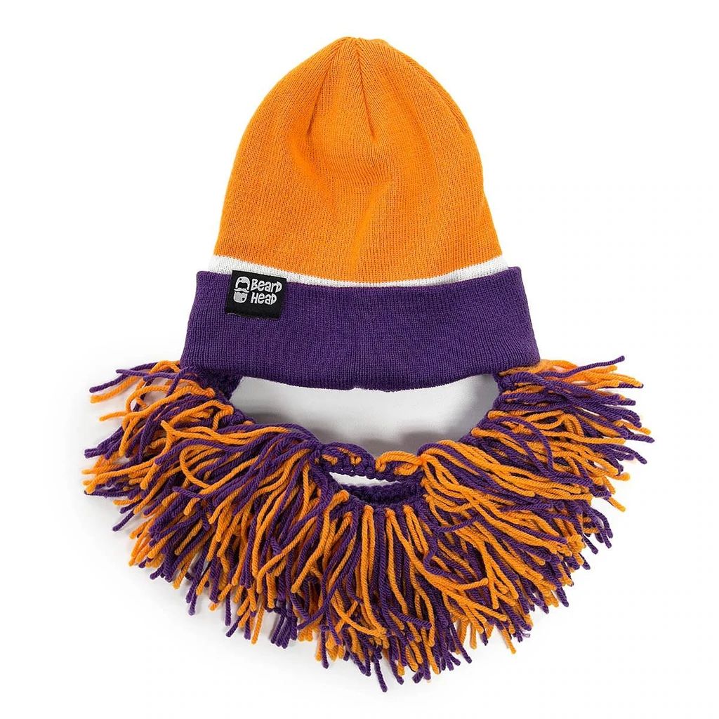 Beard Head Clemson Tigers Colors Barbarian Bearded Face Mask & Hat