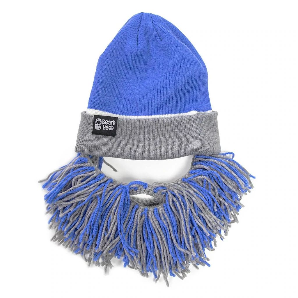 Beard Head Detroit Lions Colors Barbarian Bearded Face Mask & Hat