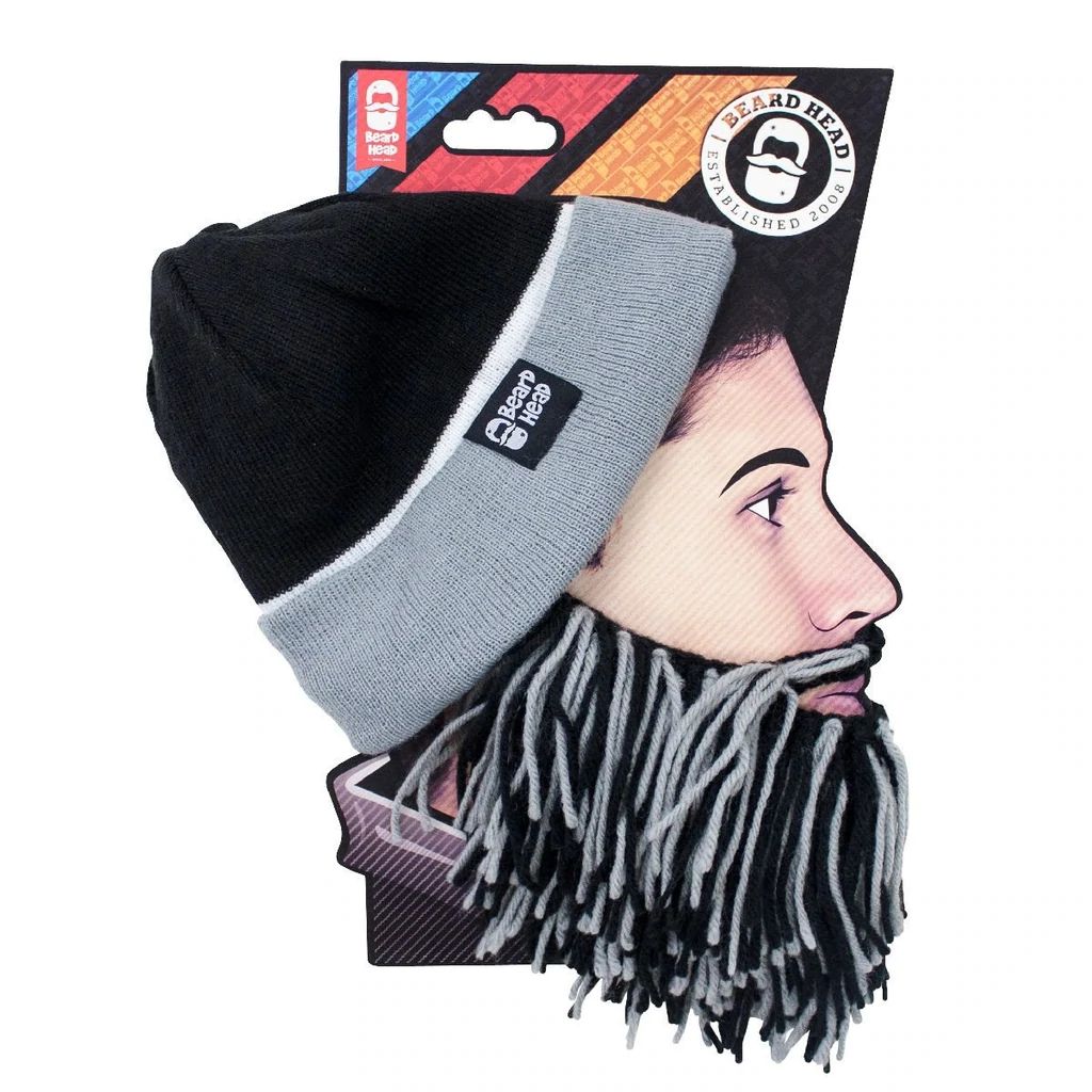 Beard Head Las Vegas Raiders Colors Barbarian Bearded Face Mask & Hat