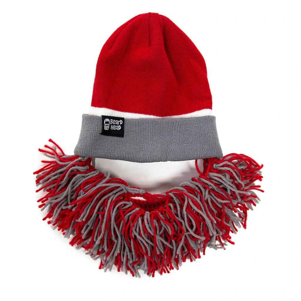 Beard Head Ohio State Buckeyes Colors Barbarian Bearded Face Mask & Hat