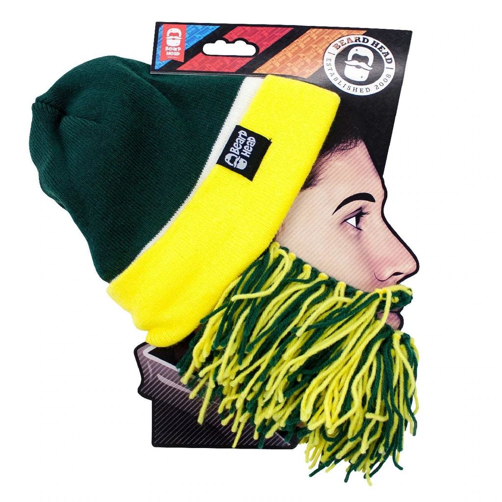 Beard Head Oregon Ducks Colors Barbarian Bearded Face Mask & Hat