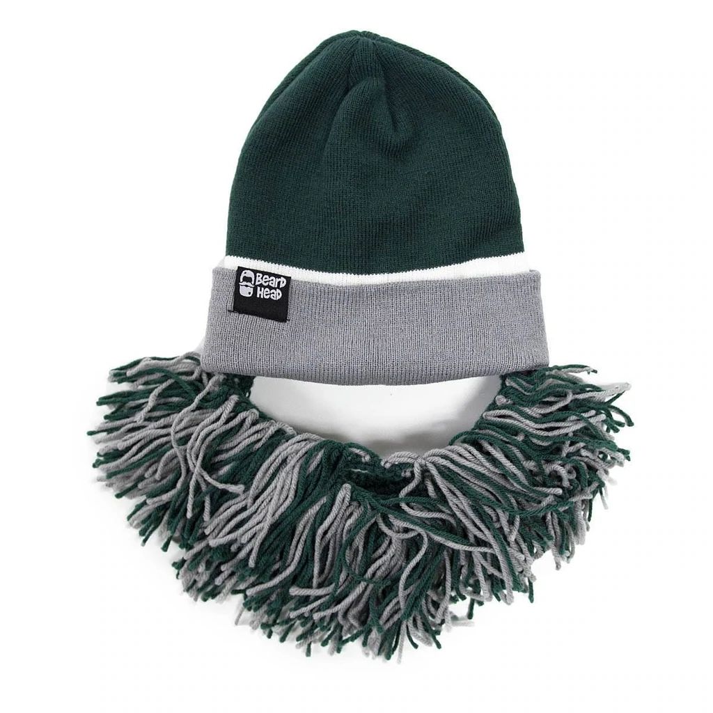 Beard Head Philadelphia Eagles Colors Barbarian Bearded Face Mask & Hat