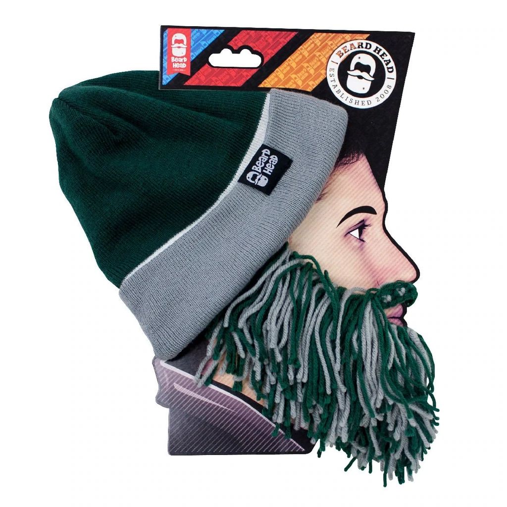 Beard Head Philadelphia Eagles Colors Barbarian Bearded Face Mask & Hat