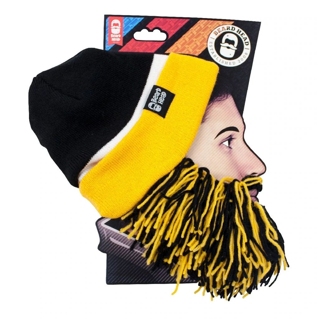 Beard Head Pittsburgh Colors Barbarian Bearded Face Mask & Hat