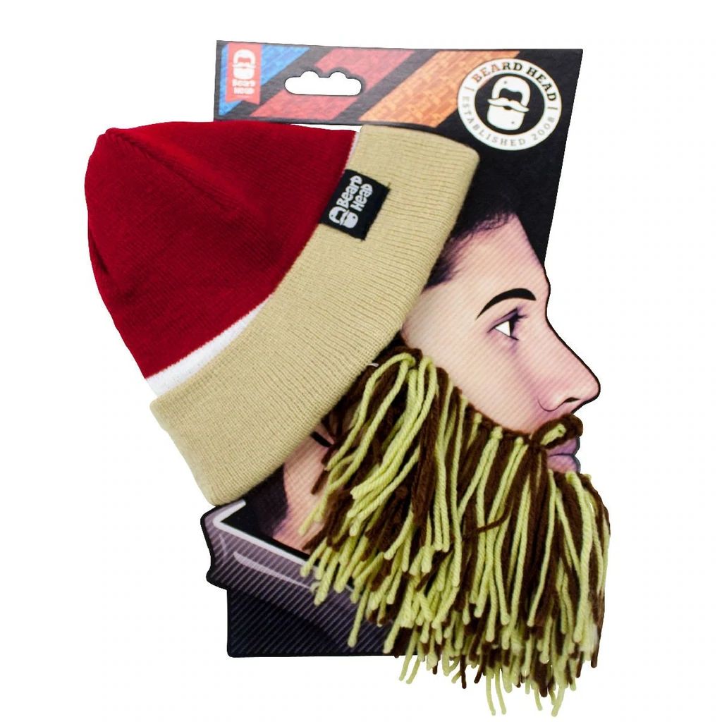 Beard Head San Francisco 49ers Colors Barbarian Bearded Face Mask & Hat