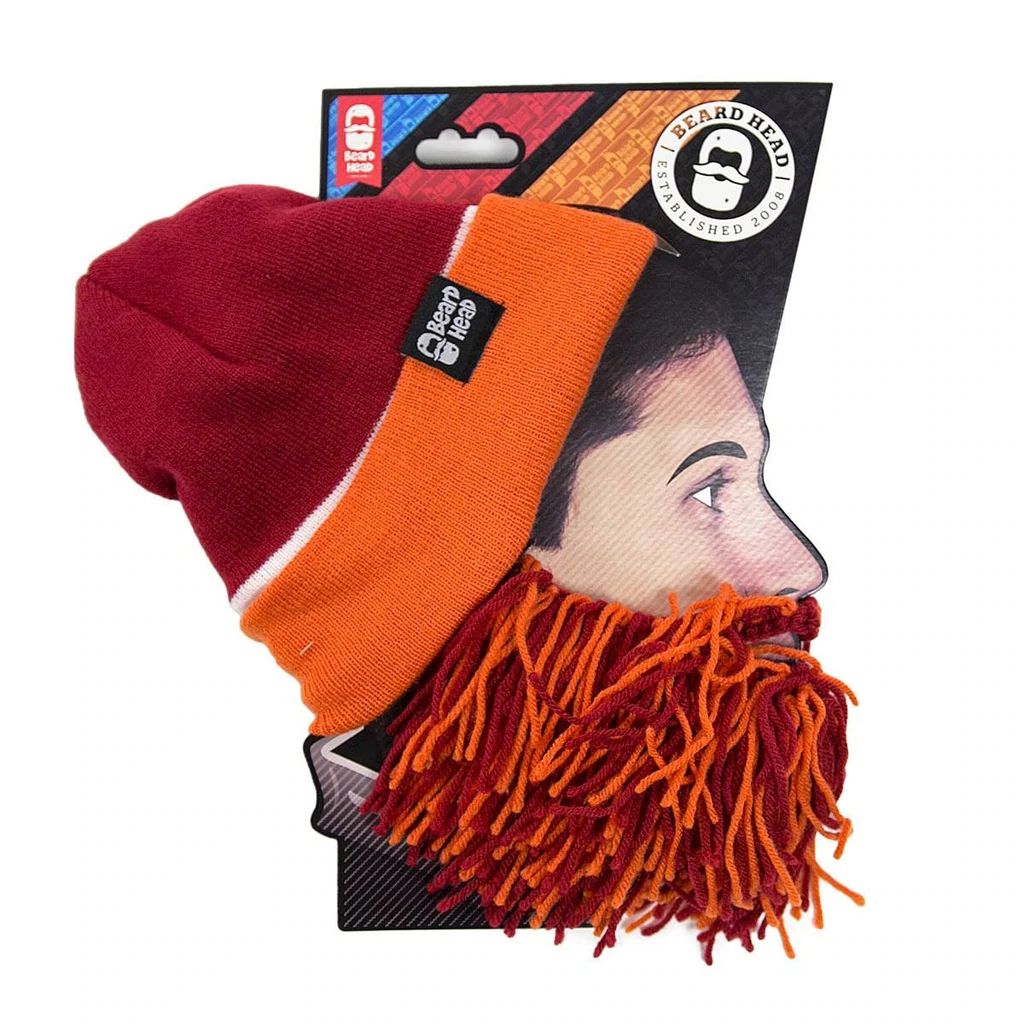 Beard Head Virginia Tech Hokies Colors Barbarian Bearded Face Mask & Hat