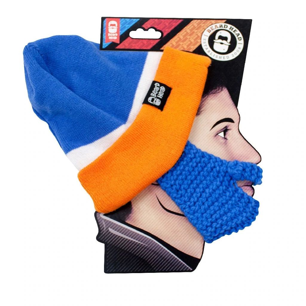 Beard Head Boise State Broncos Colors Stubble Bearded Face Mask & Hat