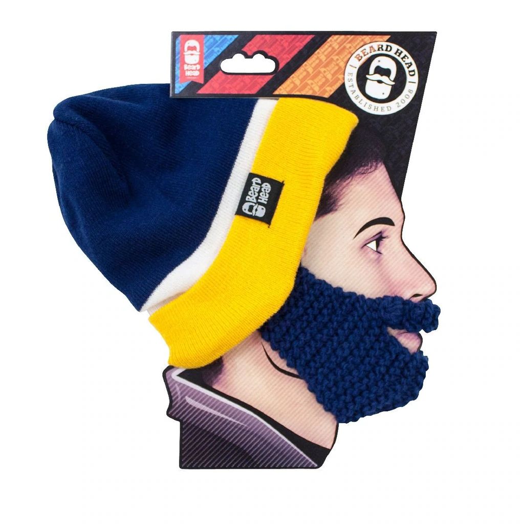 Beard Head California Golden Bears Colors Stubble Bearded Face Mask & Hat