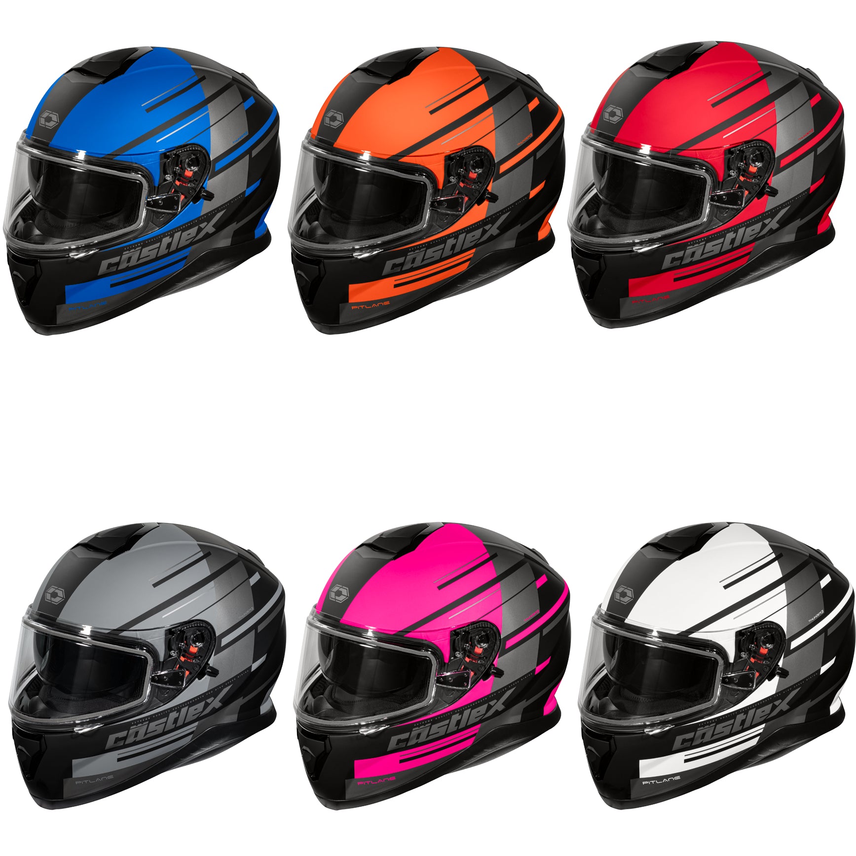 Castle-X Thunder 3 Pitlane Full Face Electric Snowmobile helmet