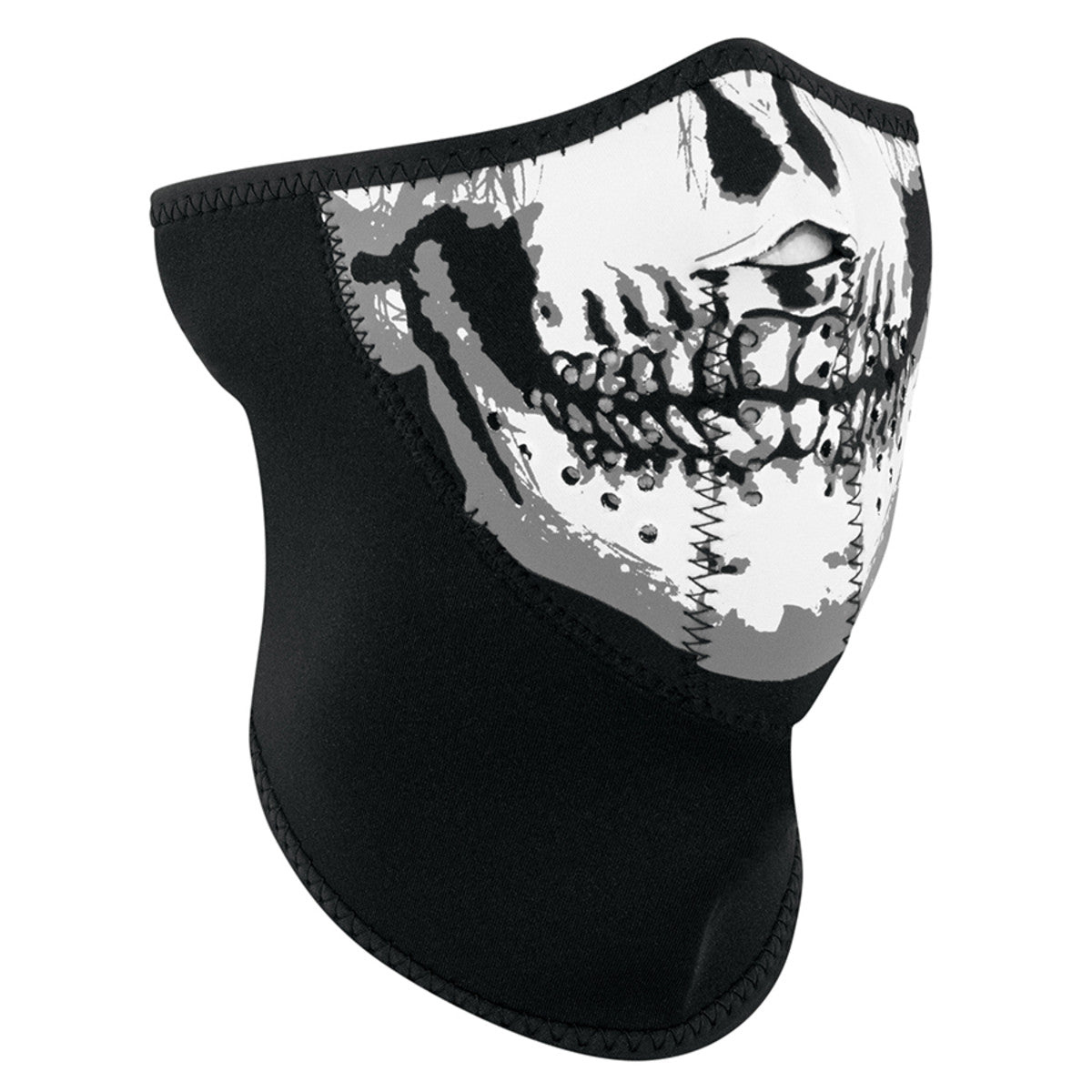 Skull Face 3 Panel Neoprene Half Face Mask