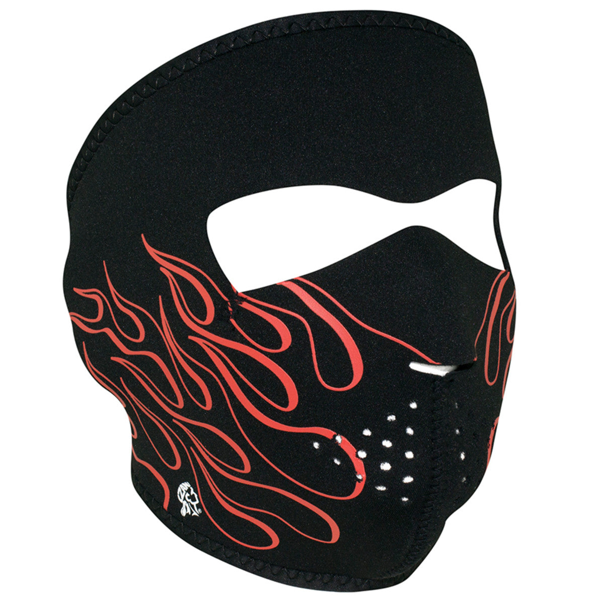 Orange Flame Neoprene Full Face Mask