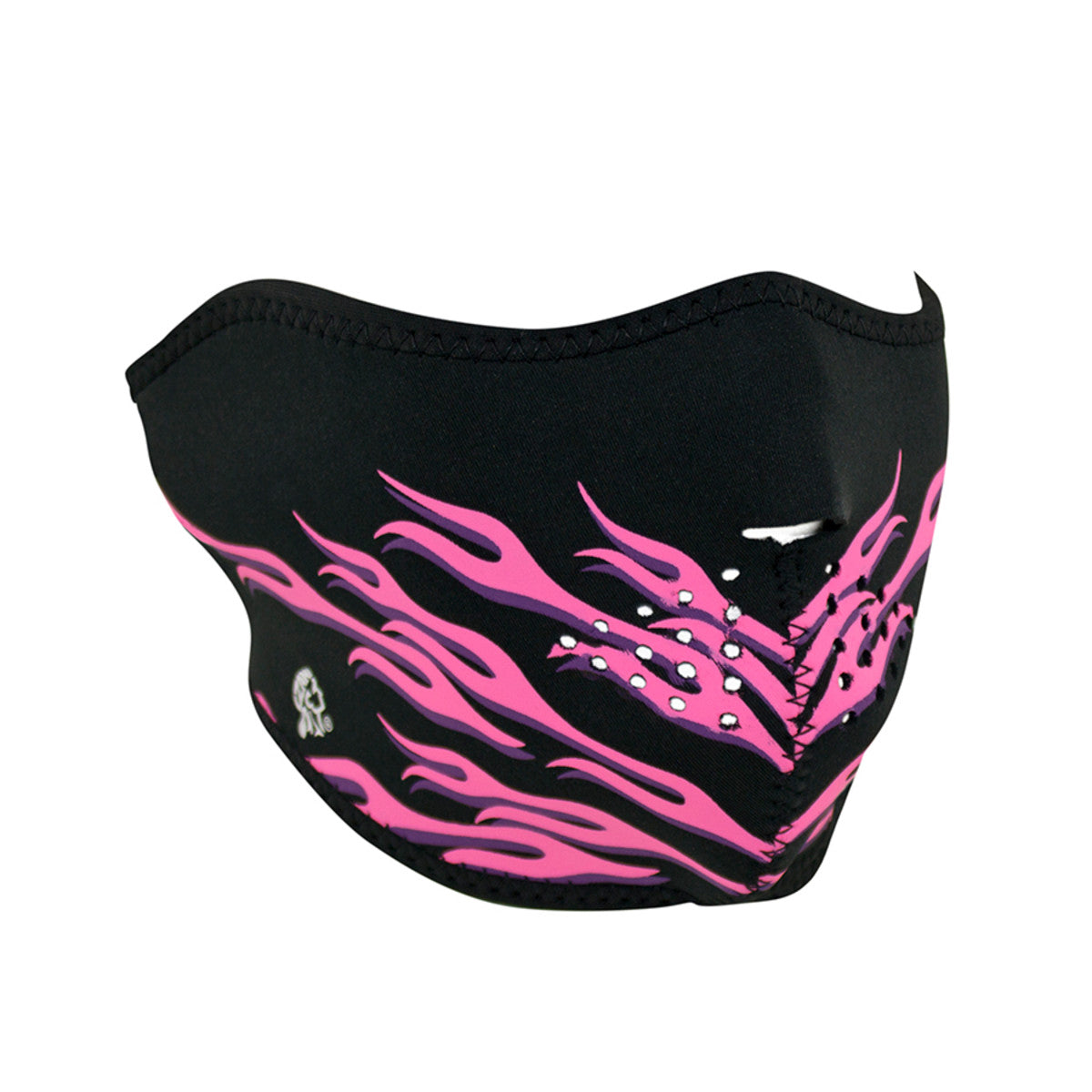 Pink FlamesNeoprene Half Face Mask