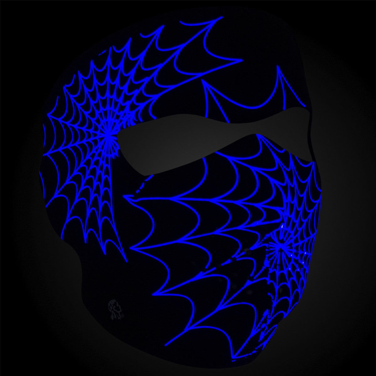 Spider Web Glow In The Dark Neoprene Full Face Mask