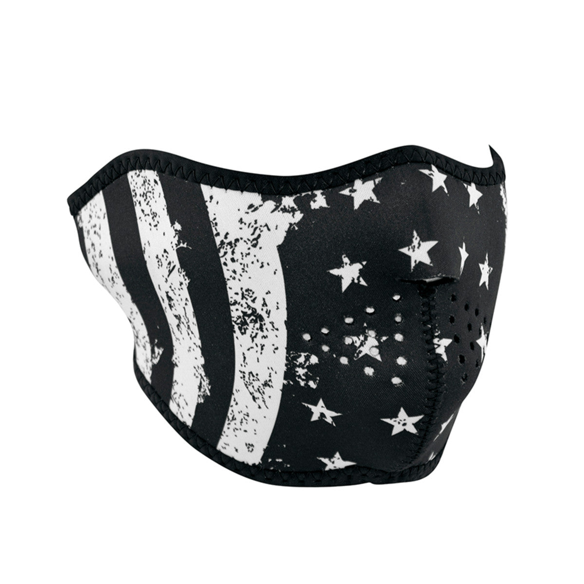 Black & White Flag Neoprene Half Face Mask