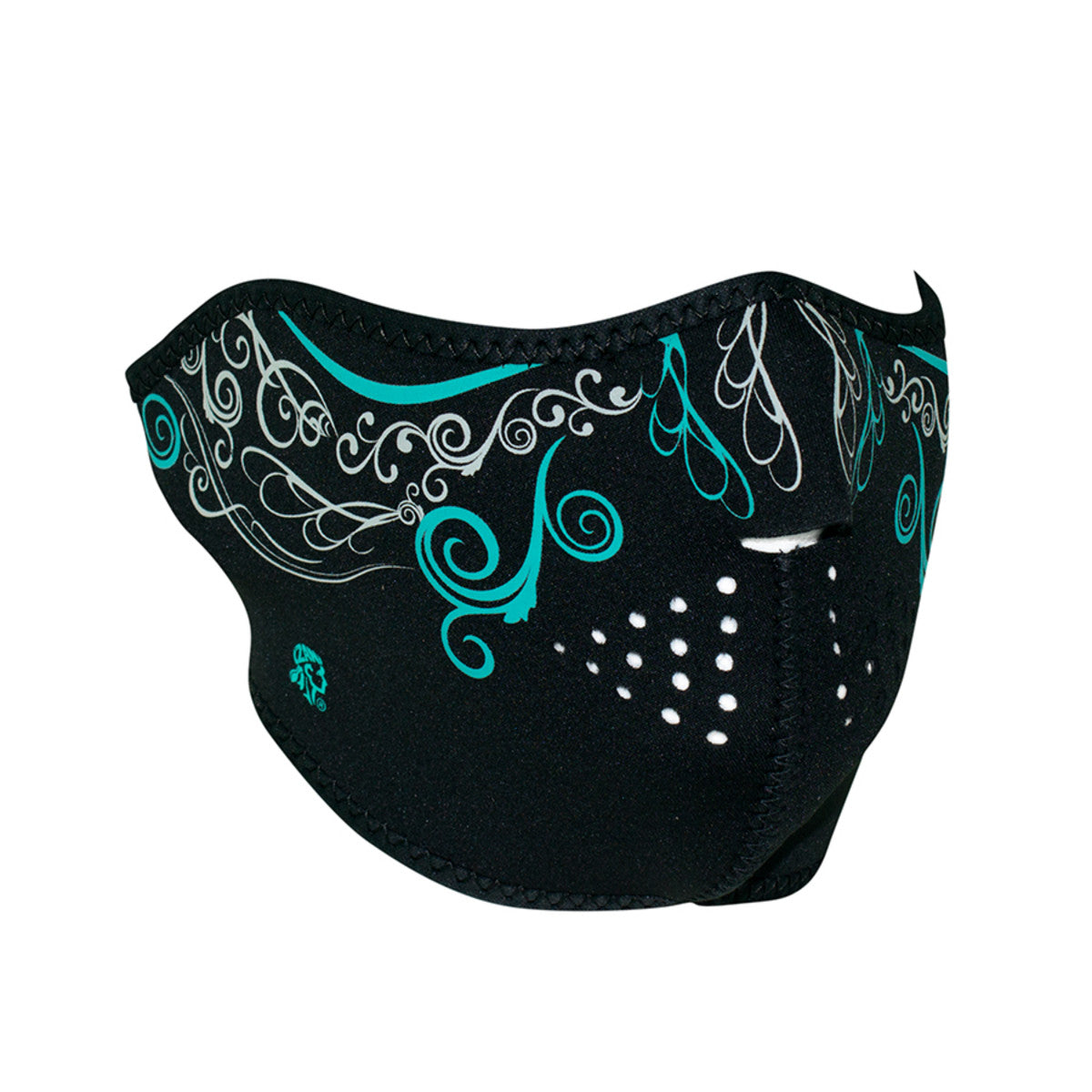 Venetian Glow In the Dark Neoprene Half Face Mask