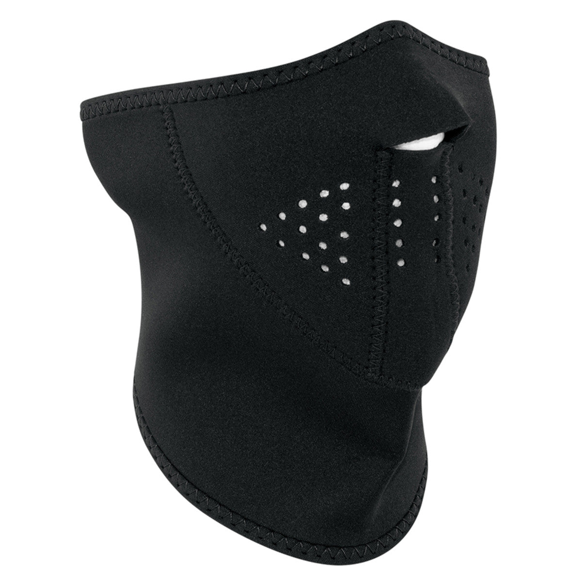 Black 3 Panel Neoprene Half Face Mask